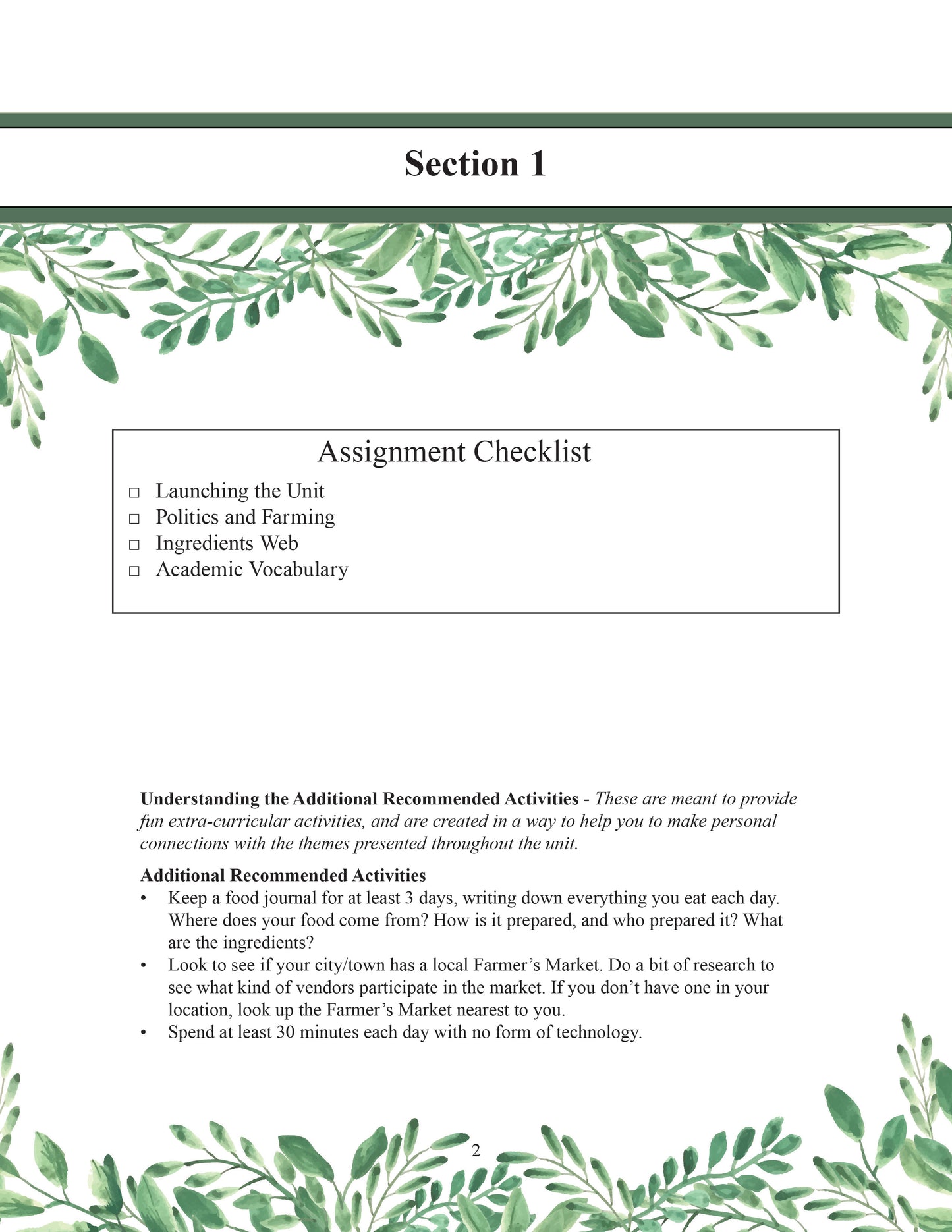 Image of Section 1 for the unit study on Folks, This Ain't Normal, by Joel Salatin