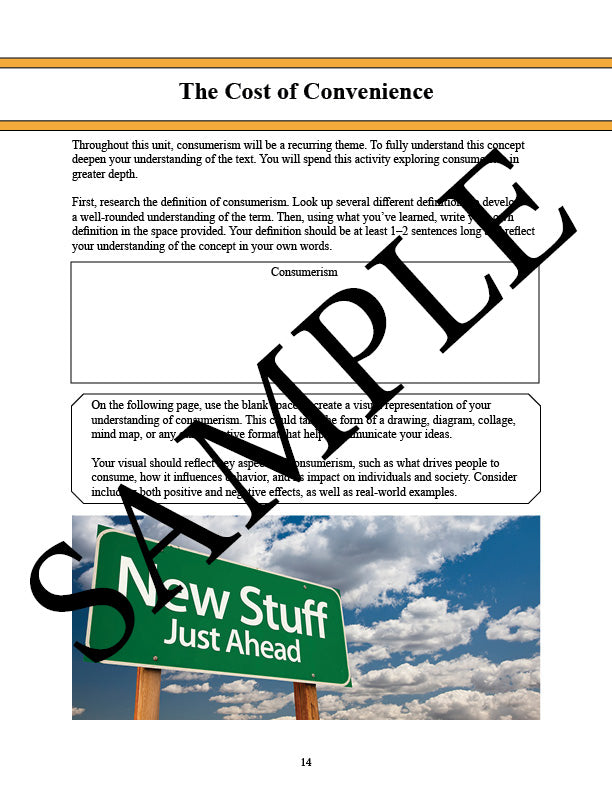 Fast Food Nation Unit Study - From the Farm? PRESALE