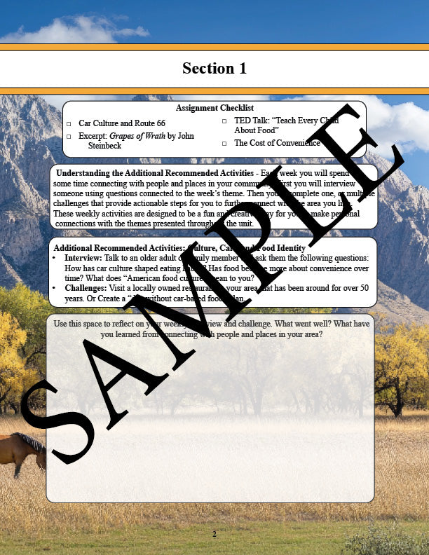 Fast Food Nation Unit Study - From the Farm? PRESALE