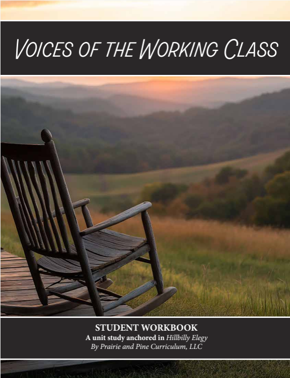 the cover of the voices of the working class, hilbilly elegy unit study