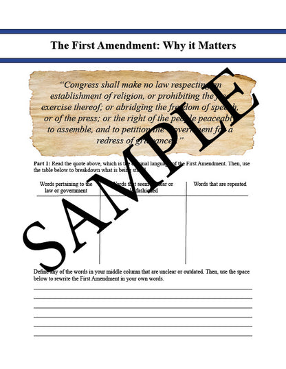 Sound of Silence: The First Amendment and Censorship in America (High School)