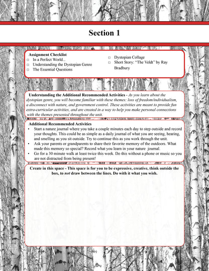 The Giver Unit Study - Questioning the Norm (Middle School)